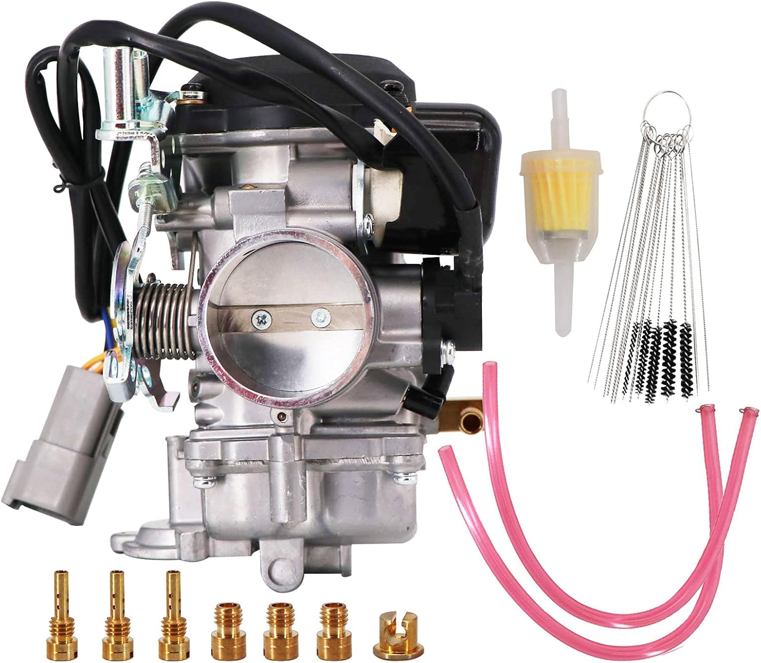 Carburetor with Jet 42# 45# 48# 140# 150# 160# Filter Carbon dirt cleaner tool kit Y82735