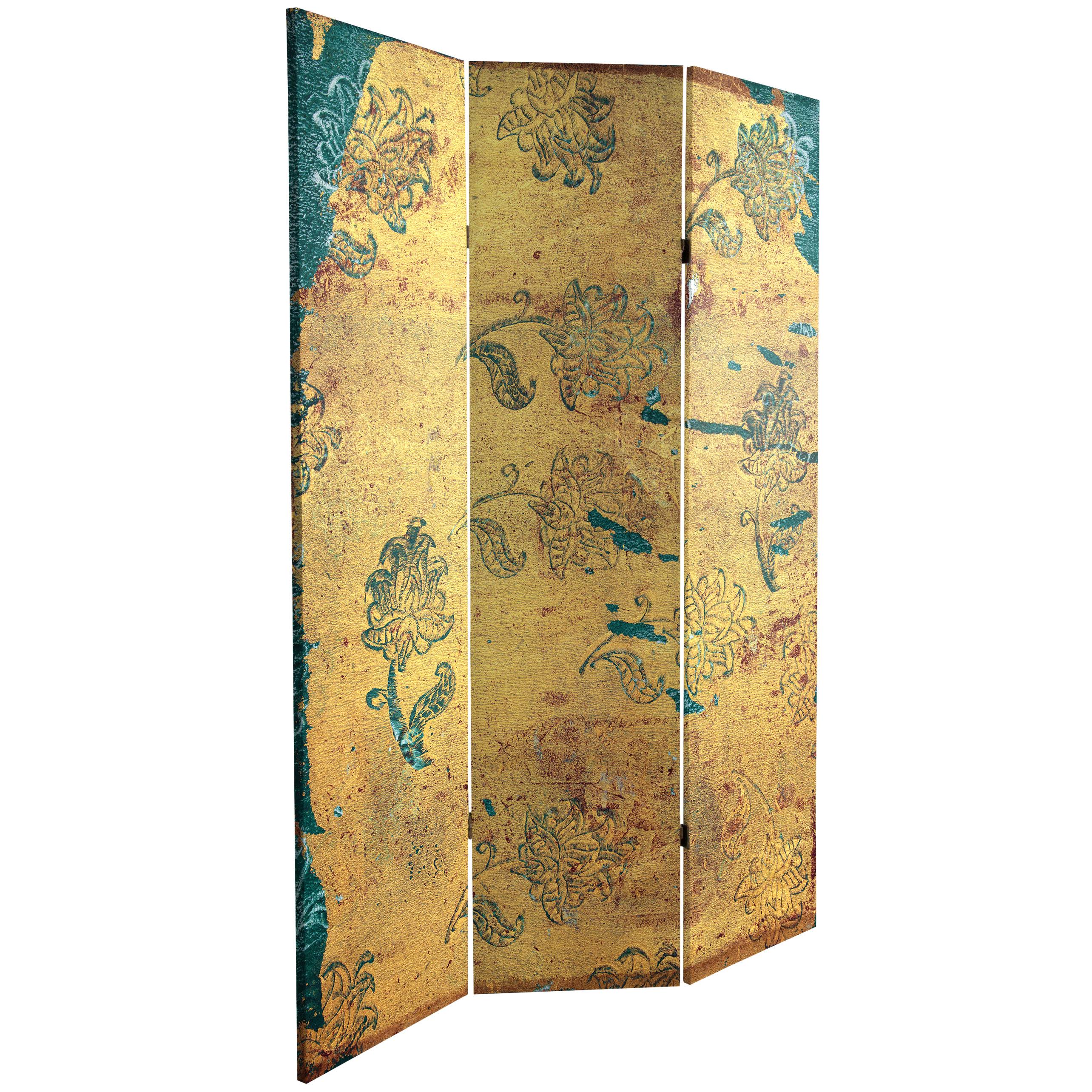 6 ft. Tall 3 Panel Canvas Room Divider D695