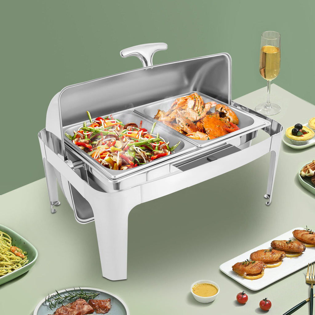 9.54QT Stainless Steel Chafing Dish Set J90671