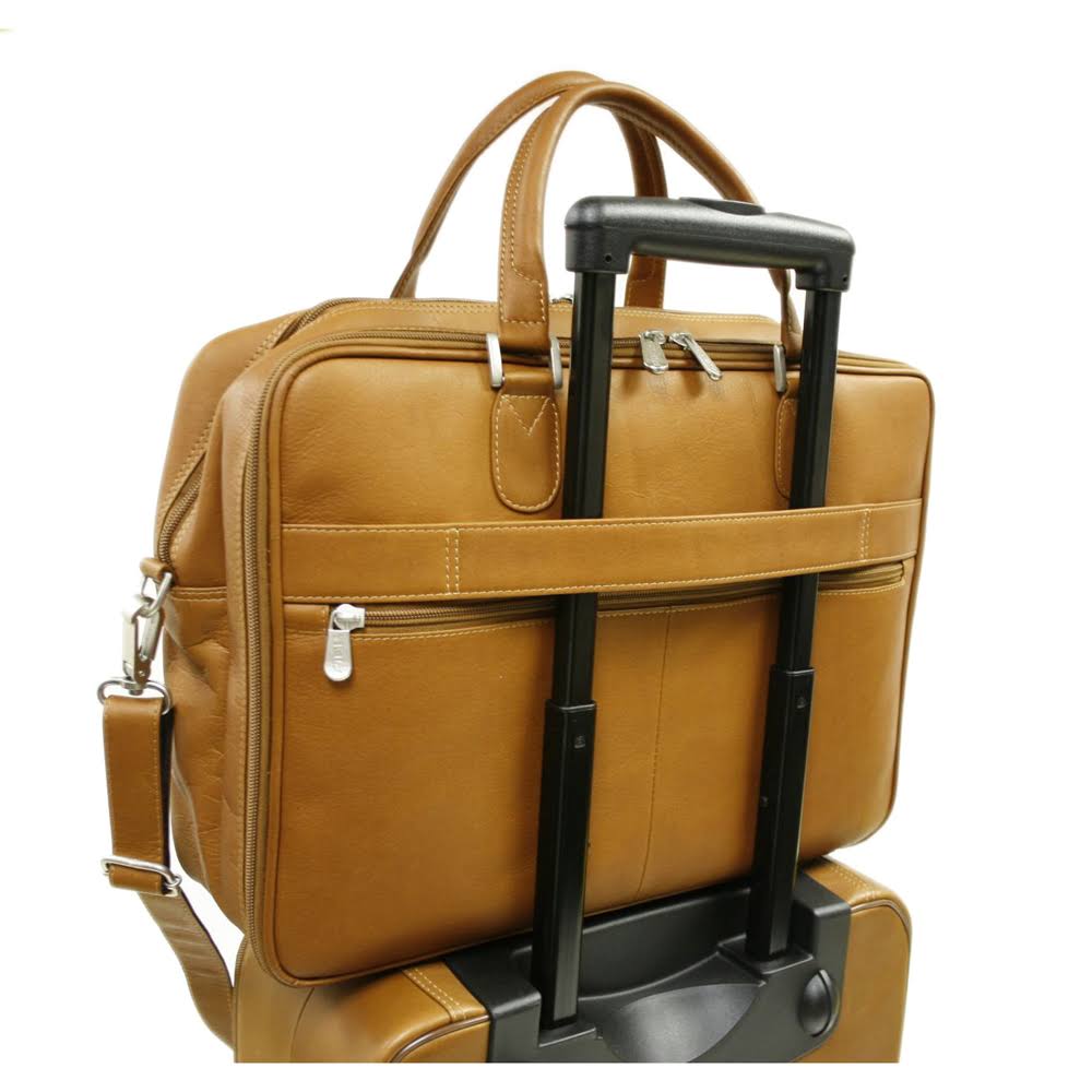 Saddle Leather Brief Overnighter L9206