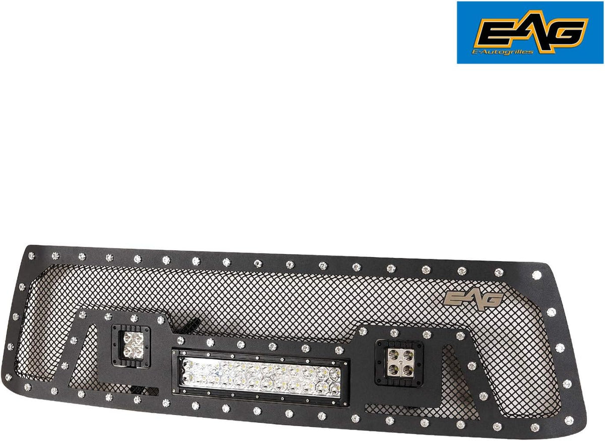 Black Stainless Steel Wire Mesh Grille with 3 LED Lights P522