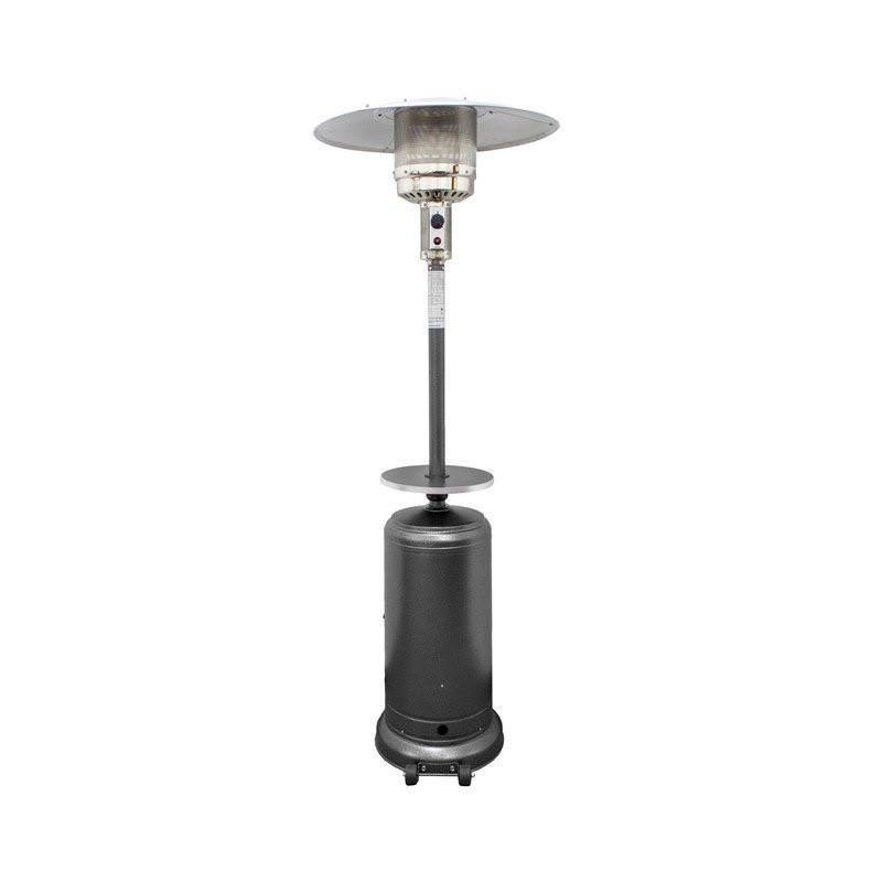 Tall Hammered Bronze and Stainless Steel Patio Heater with Table T813