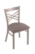 18x22 Chair with Anodized Nickel Finish, Medium Grey Seat N89179