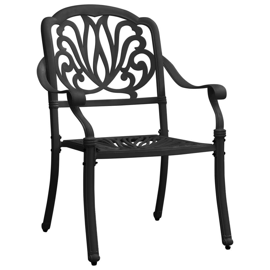 3 Piece Bistro Set Cast Aluminum Black X620332