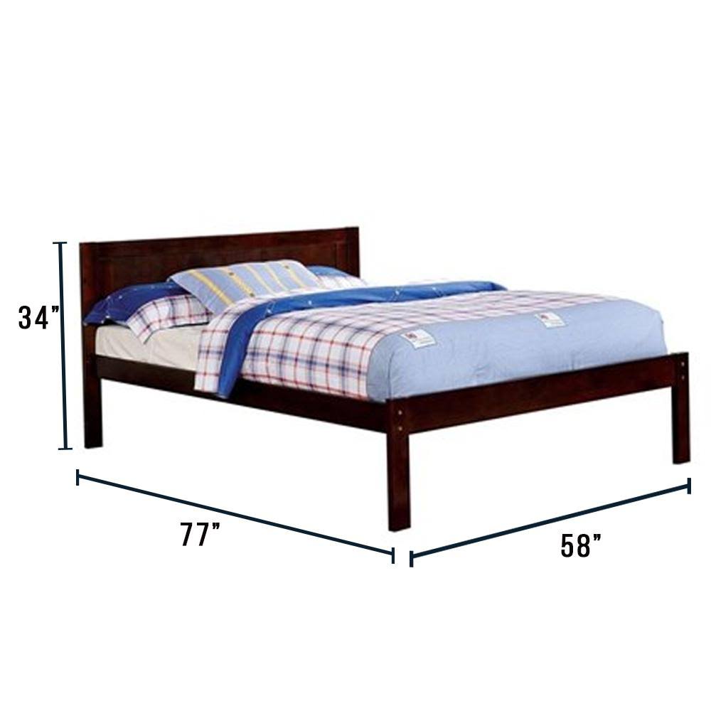 Dark Walnut Full Panel Bed Q92279