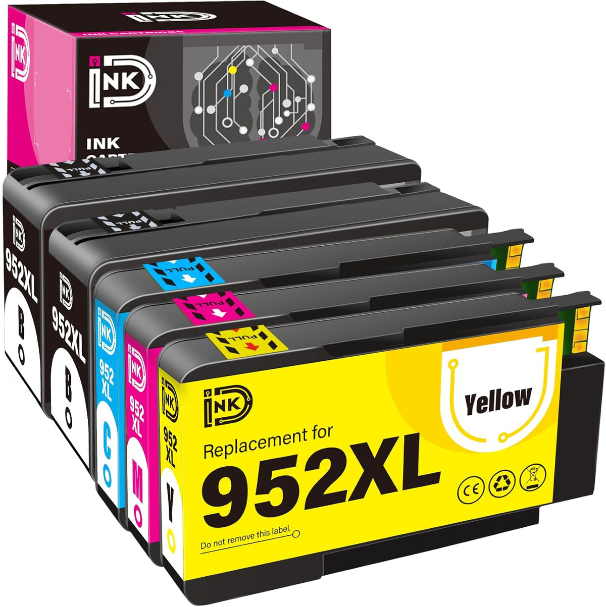 Compatible Ink Cartridges for HP 952 XL OfficeJet Pro Printers, 5-Pack U17527
