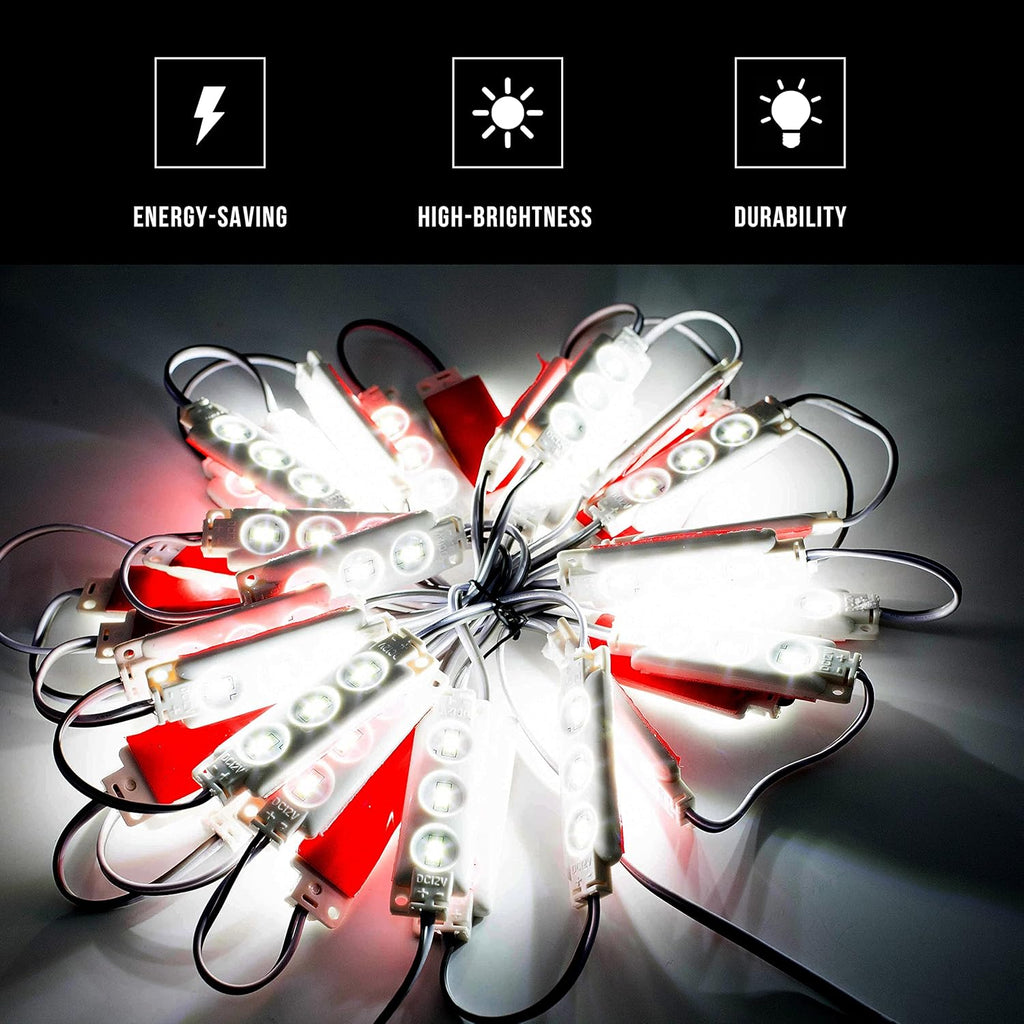 60ft Super Bright Pure White LED Module with UL 12v AC Power Supply K64810