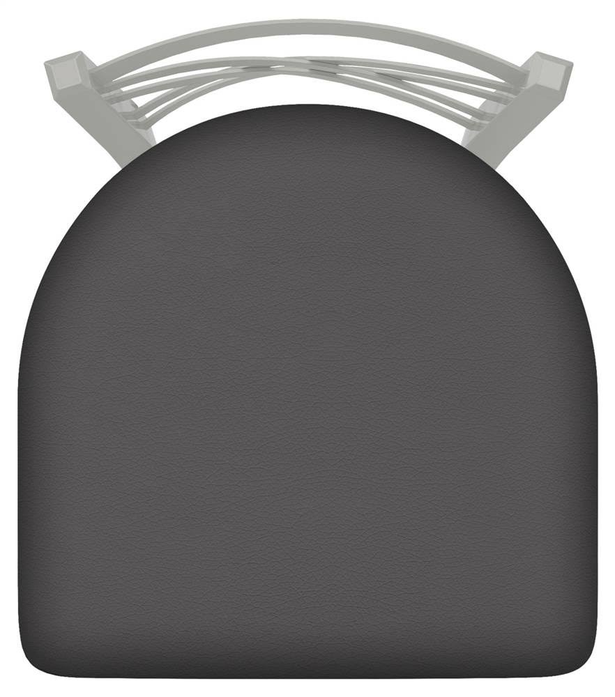 18x22 Chair with Anodized Nickel Finish, Medium Grey Seat N89179