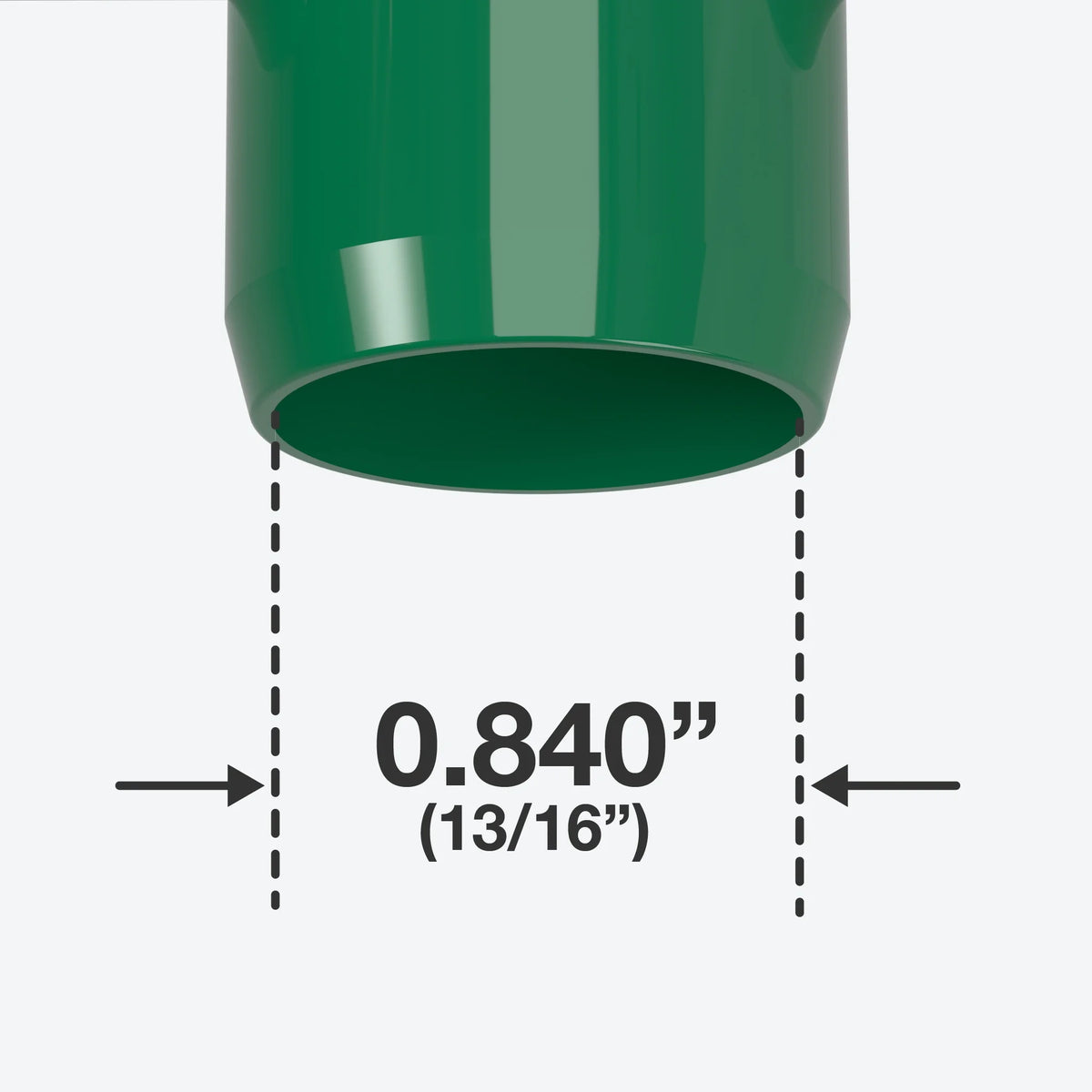 3/4" Size Green 3-Way Elbow PVC Fitting 8-Pack G698