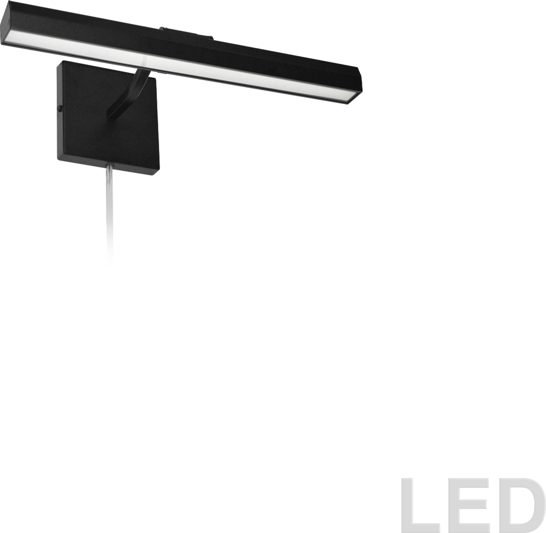 Matte Black 20W 16 Picture Light with Frosted Glass Diffuser L9853