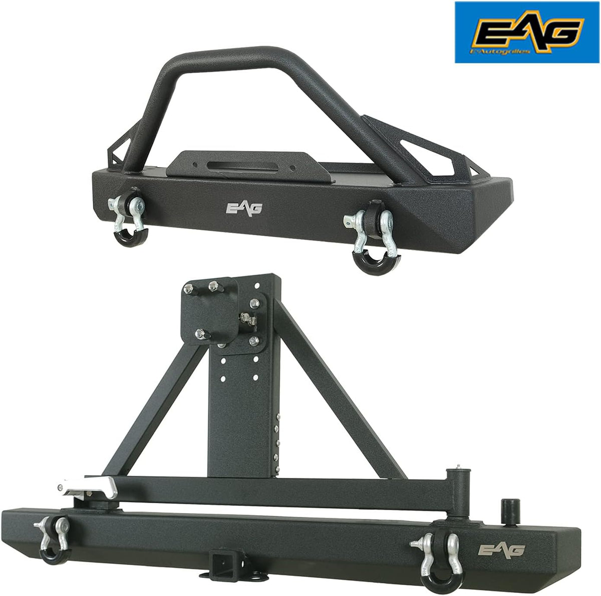 Front Winch Bumper and Rear Bumper with Assembled Tire Carrier T461448