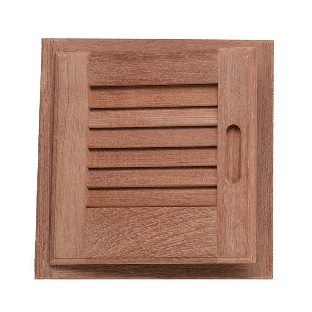 Teak Louvered Door & Frame - Left Hand - 12x22 A605