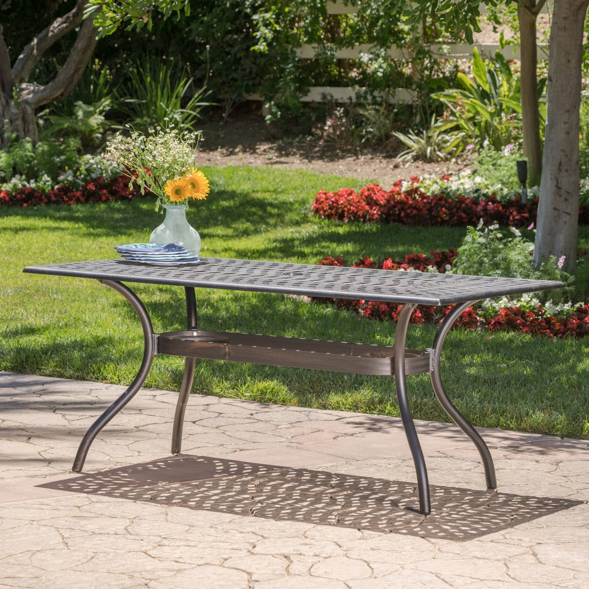 Cast Aluminum Rectangular Dining Table M2945
