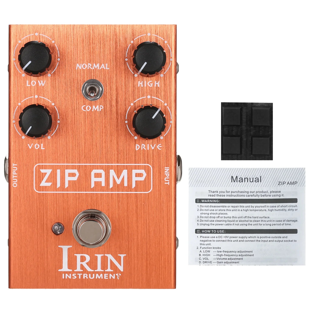 Overdrive Guitar Effect Pedal with Low/High Drive, 4 Control Knobs U57598