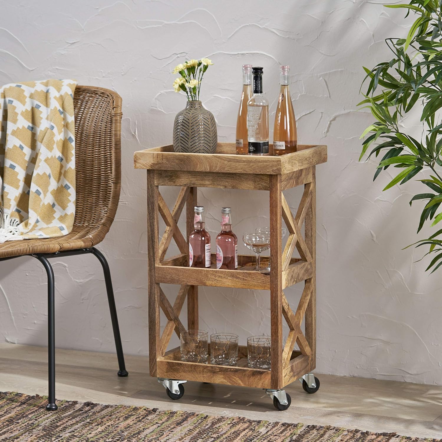 Natural Bar Cart P84403