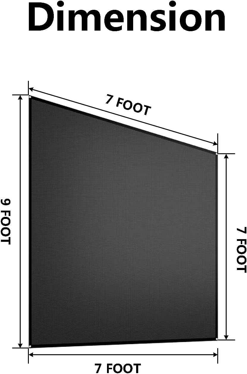 RV Awning Side Sun Shade 9’ x 7’ Screen Kit Black Mesh Pack of 2 N2459