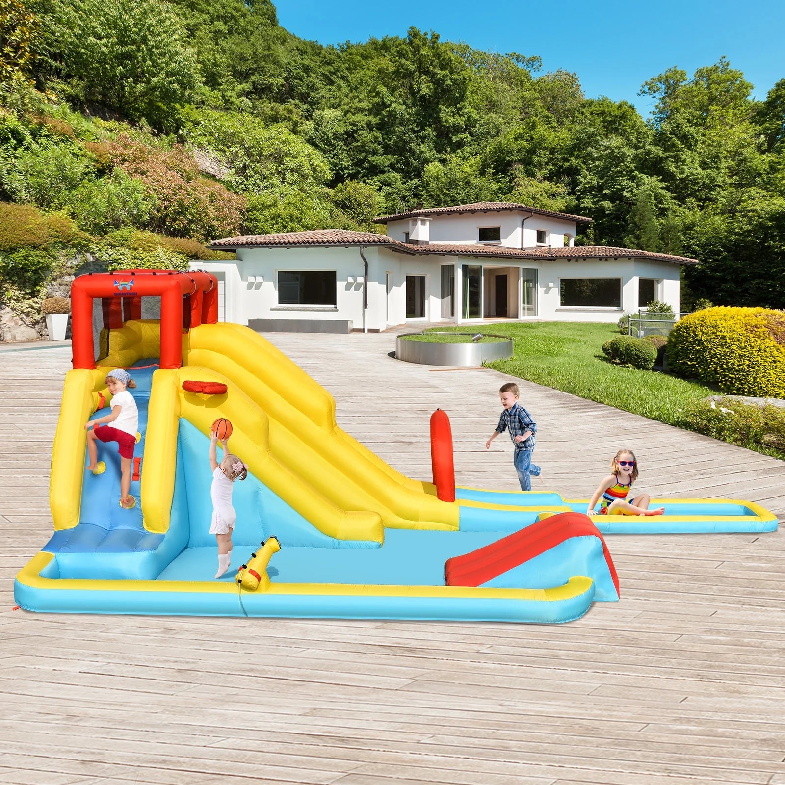 7 in 1 Inflatable Dual Slide Water Park Bouncer T420