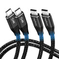 4K USB C Cable 100W 15FT 2 Pack USB 3.2 Gen 2X2 20Gbps Data Transfer PD Fast Charging X869235