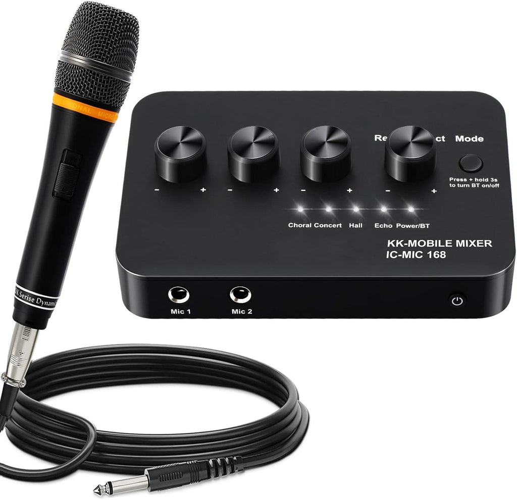 Bluetooth Wired Microphone Karaoke Mixer System with HDMI ARC and Optical (Toslink) I630743