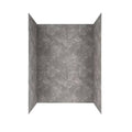 32 in. x 60 in. 4-Piece Glue-Up Alcove Bath Wall in Gray Concrete T190