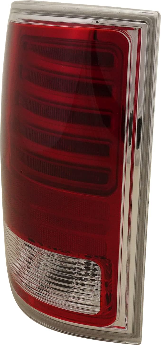 Tail Light Compatible with 2013-2018 Ram 1500/2500 Clear & Red Lens Chrome CAPA Driver Side N964