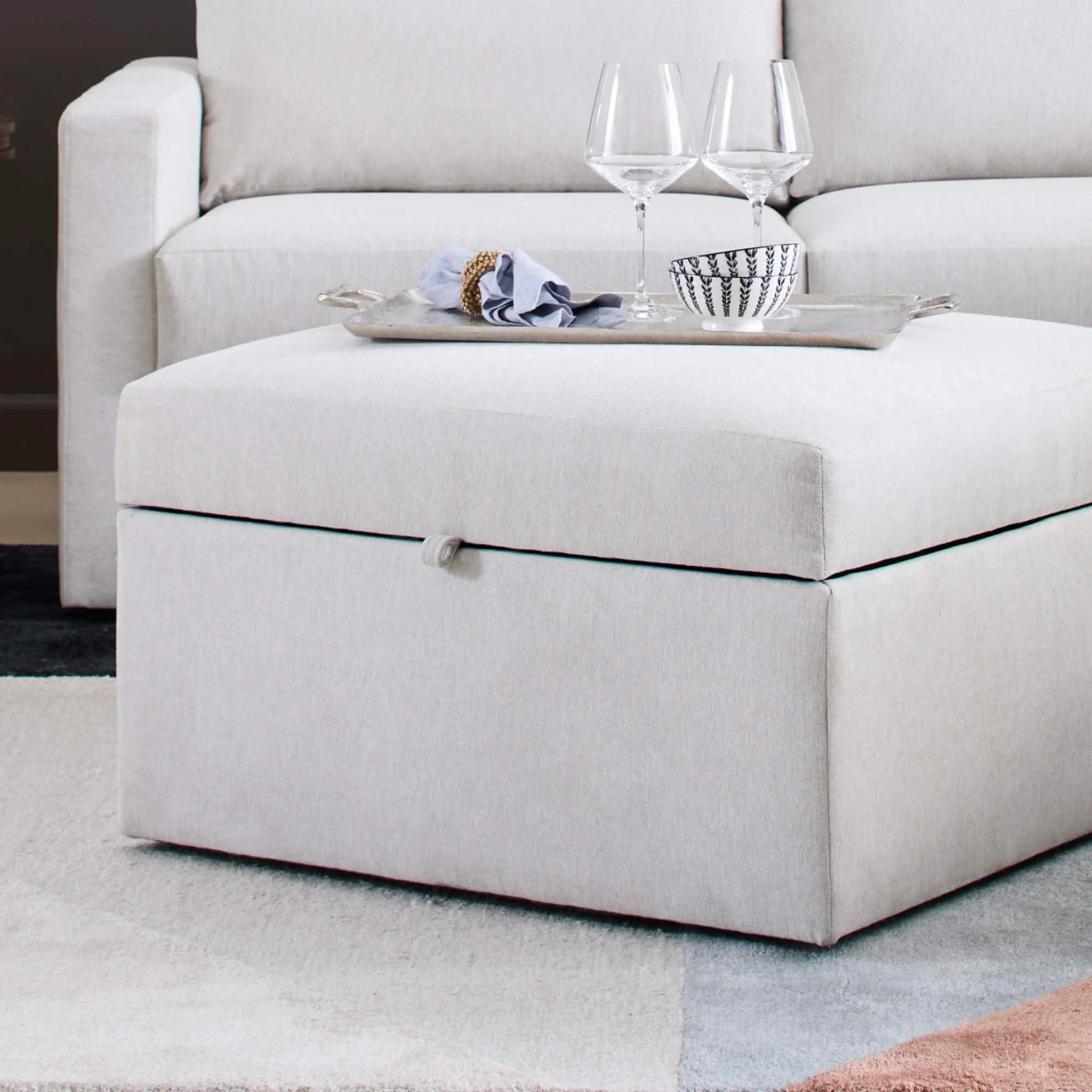 Frost Ottoman with Storage K9992