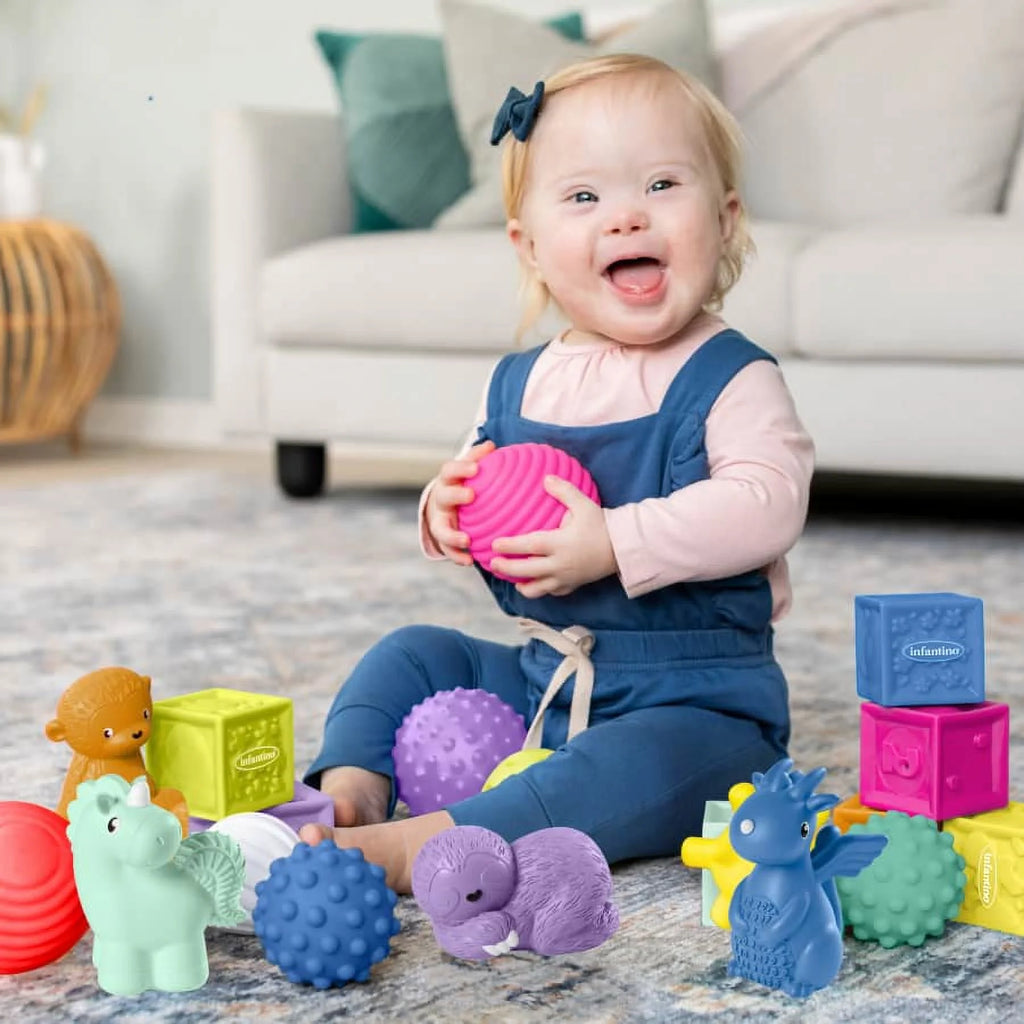 20 Pc Multicolor Sensory Balls Blocks Set B230251