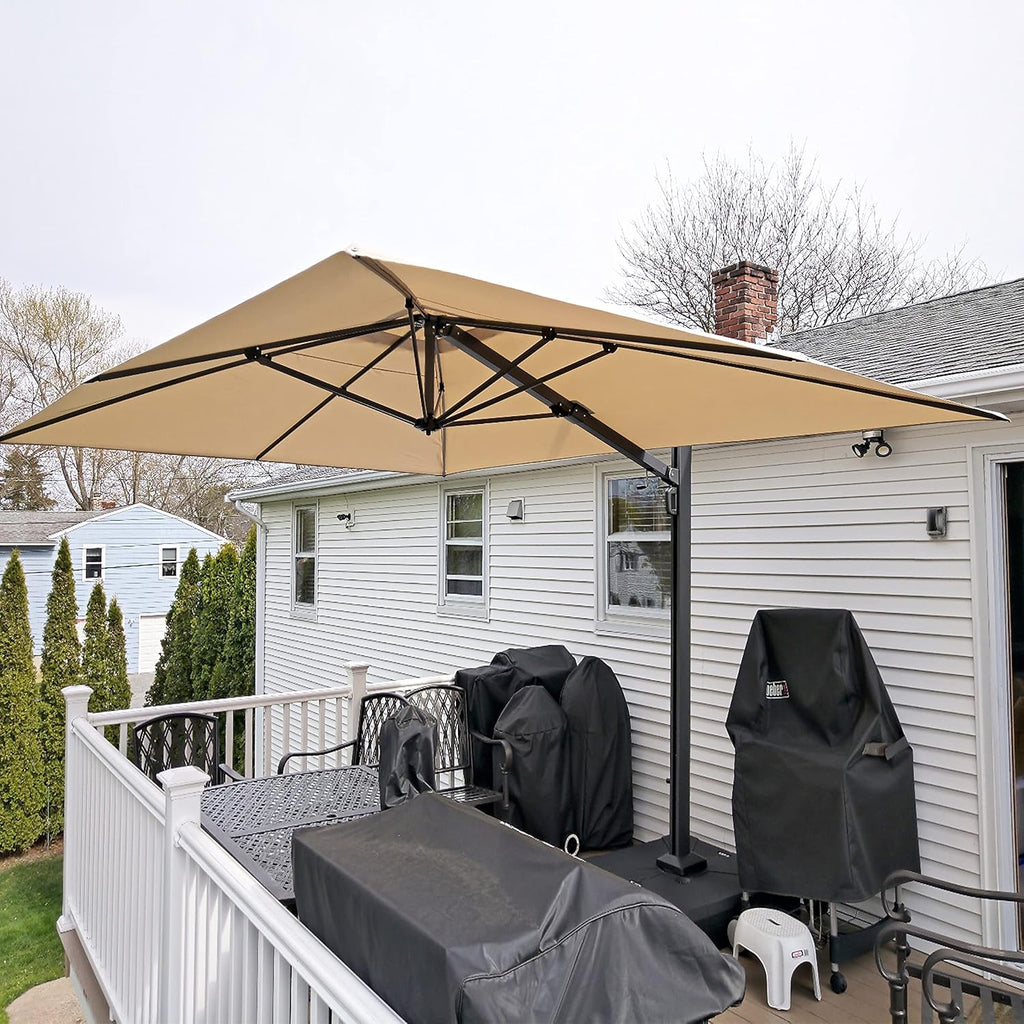 Grey Offset Patio Umbrella Y94841