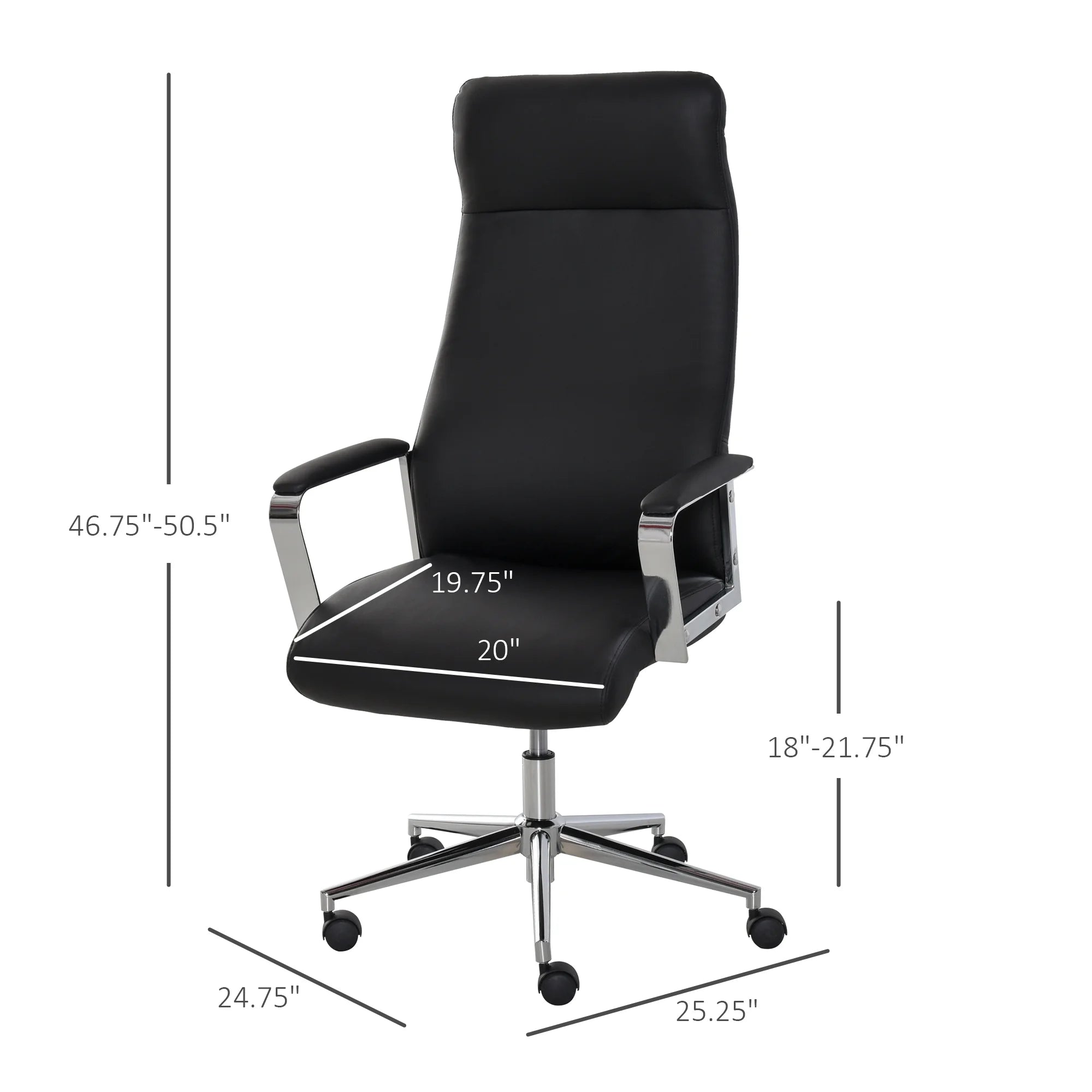 Black Executive Chair with Adjustable Height & Swivel C283231