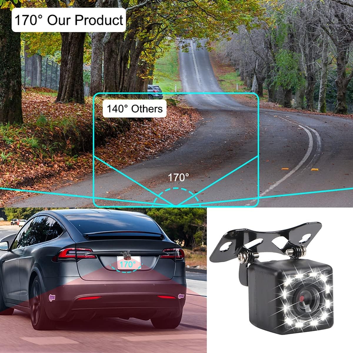 Wireless Backup Camera 4.3 Inch FHD 1080P Waterproof Reversing Camera Pack of 2 R693412