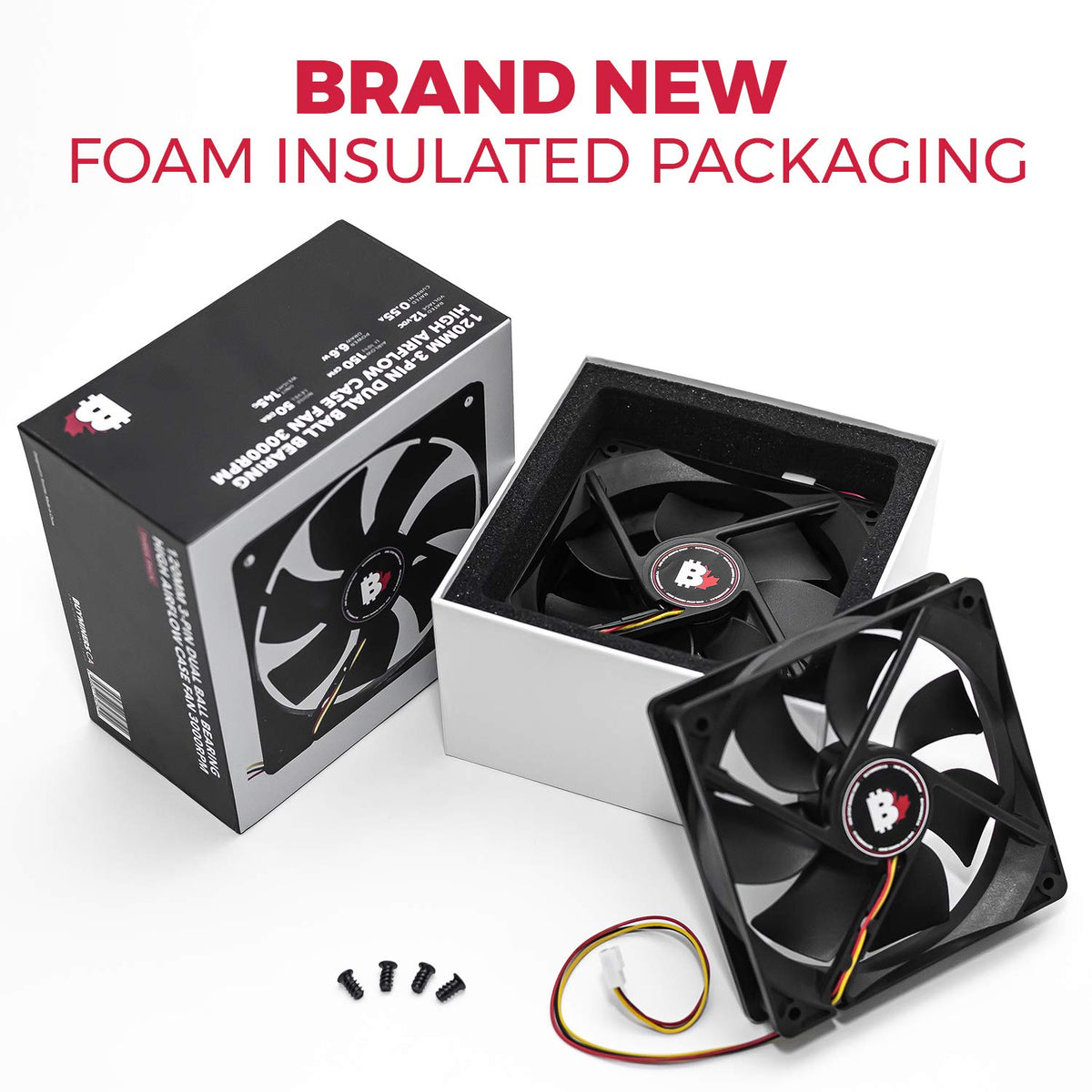 120mm 3-Pin 3000RPM Dual Ball Bearing Computer Case Fan M3918
