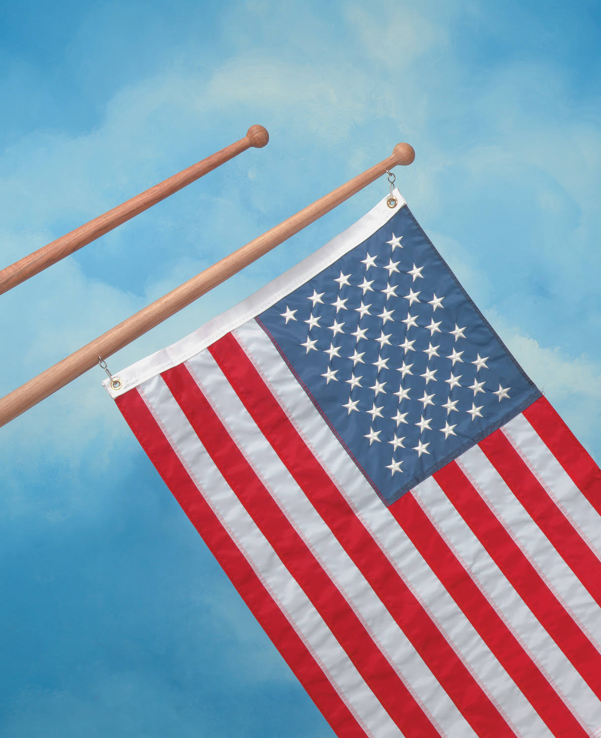 Teak 72x22 Flag Pole A3178
