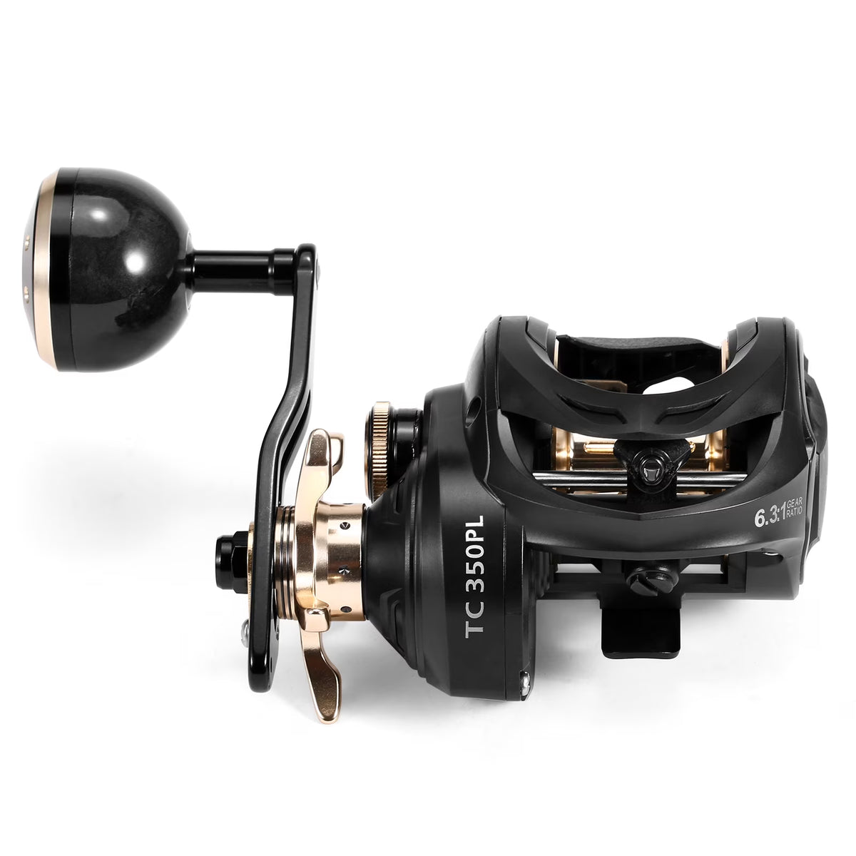 Carbon Fiber Baitcaster Fishing Reel, 9+1BB, 6.3:1 Gear Ratio, Magnetic Brake System E688
