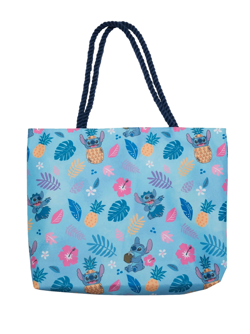 Disney Stitch Tote Bag All-Over Print Carry-on Travel Beach Hawaiian Pineapples M237