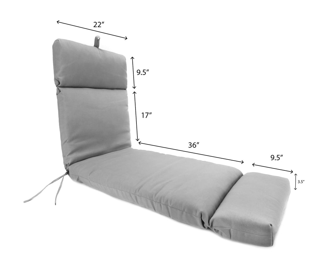 72" x 22" Multicolor Rectangle Chaise Lounge Outdoor Seating Cushion C6555