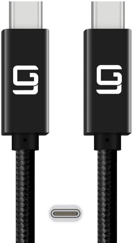 USB C to USB C Cable, 10Gbps, 100W, Nylon Braided, 10ft, Pack of 2 W965