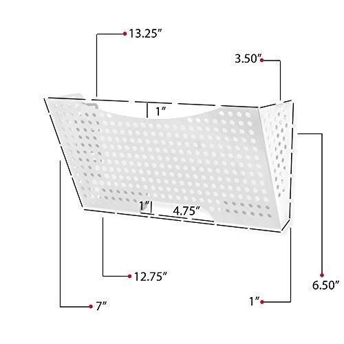 White Steel Wall File Holder Organizer Y94975