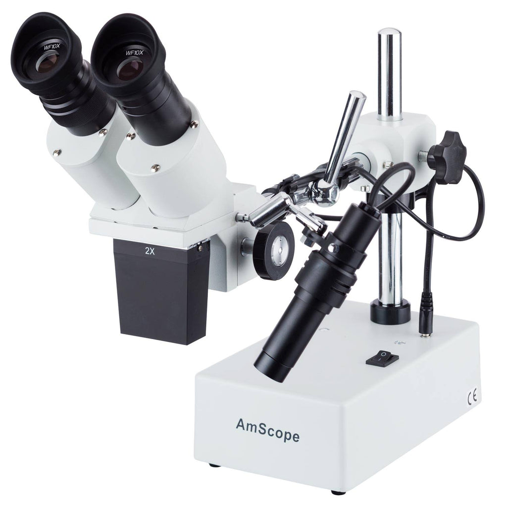 20X & 40x Widefield Stereo Microscope with Boom Arm Stand T479021