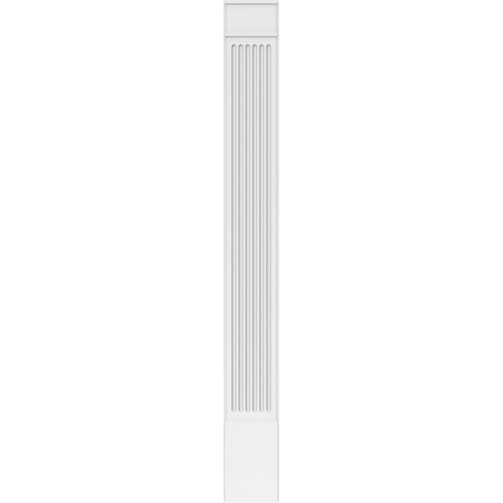 Fluted PVC Pilaster with Decorative Capital & Base (Pair) X916
