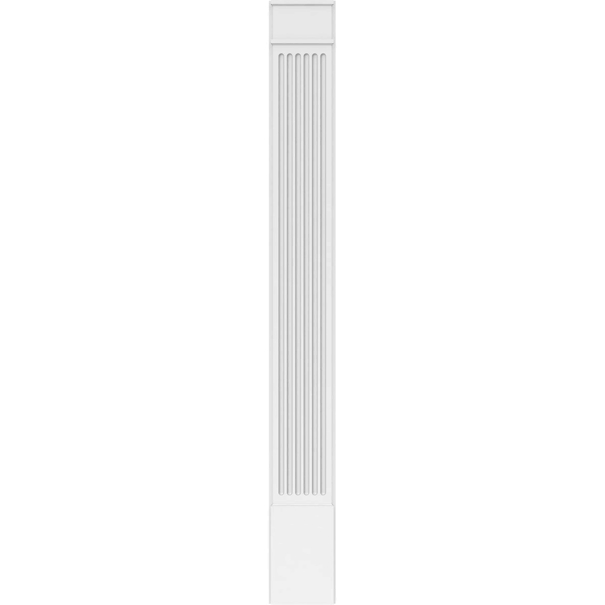 Fluted PVC Pilaster with Decorative Capital & Base (Pair) X916