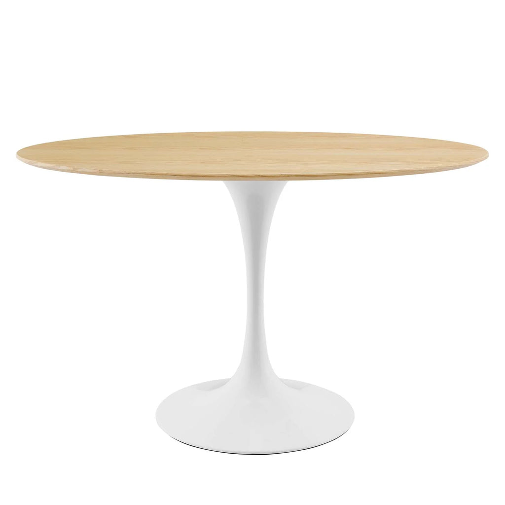 Oval 48 inch Wood Metal Dining Table T723
