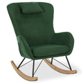 Green Rocker Chair with Storage Pockets V3954