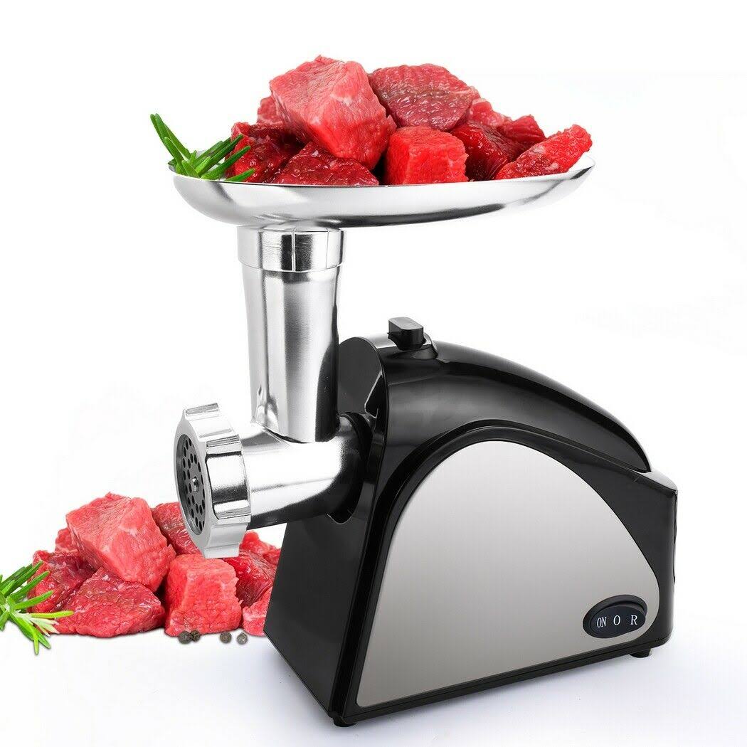 Electric Meat Grinder 2000W with 3 Stainless Grinding Plates and Sausage Stuffing Tubes O5431