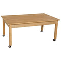 Mobile Rectangle Hardwood Table with Legs Z7672