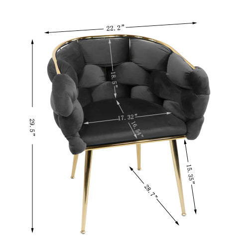 Velvet Accent Armchair D50402