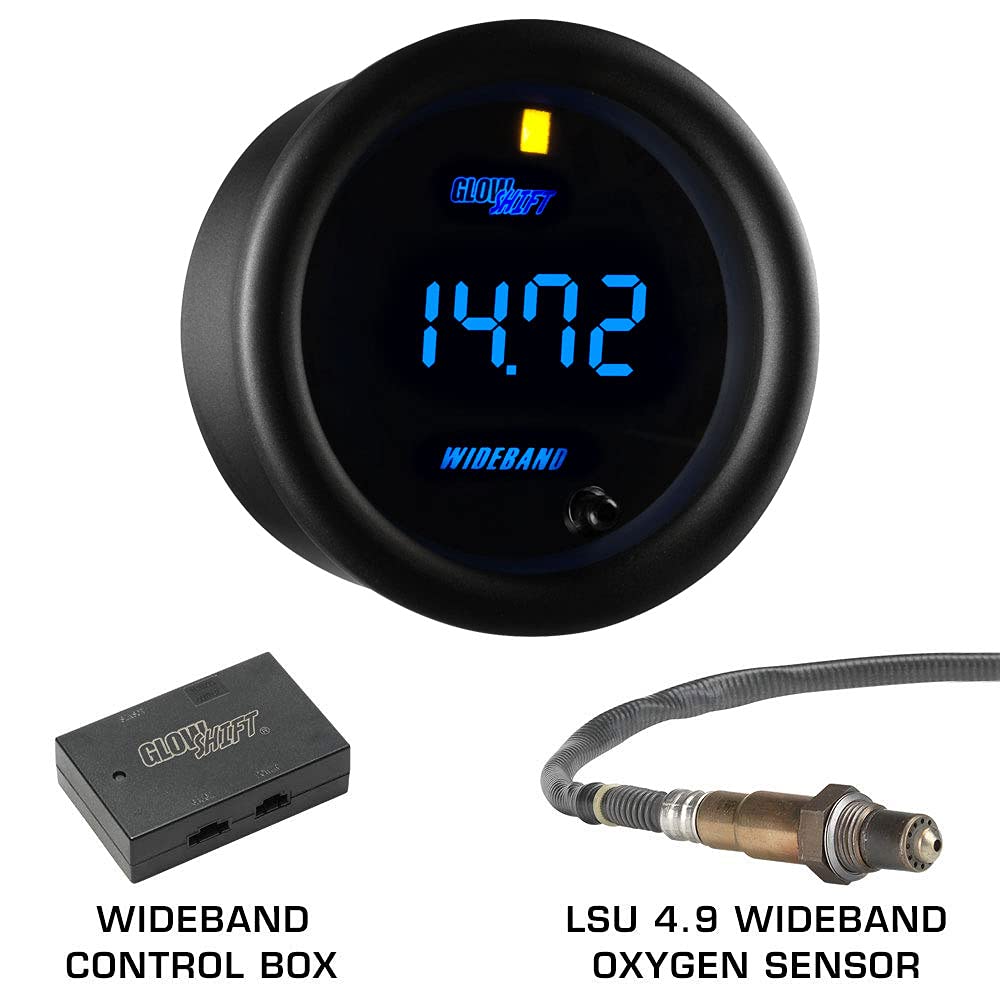 Tinted 7 Color 30 PSI Boost/Vacuum, 100 PSI Oil Pressure & Digital Wideband Air/Fuel Gauges with Fiberglass Triple Dashboard Pod S5266