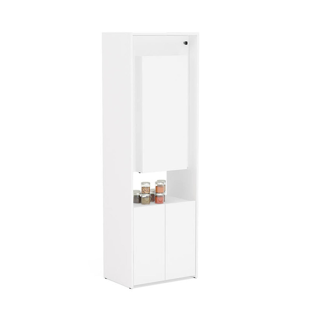 White Multipurpose Cabinet with Desk F849