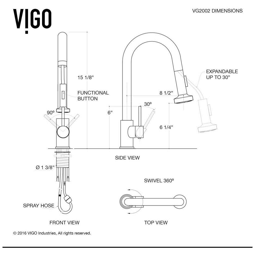 Chrome Pull-Out Spray Kitchen Faucet F500258