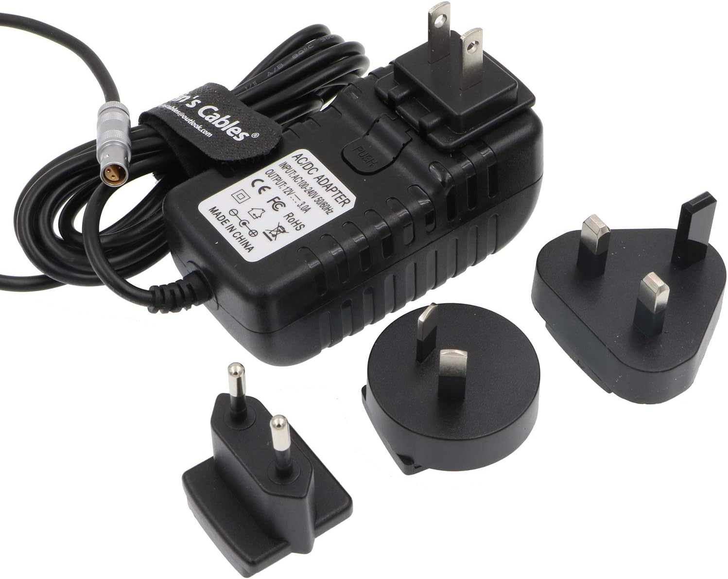 Z Cam E2 Power Adapter Cable with US UK EU AU Plugs T1386
