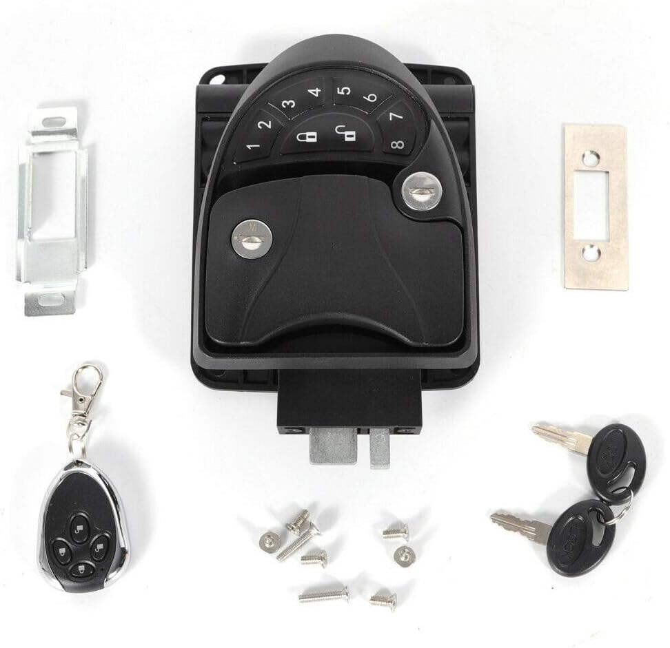 Keyless Entry Door Lock Deadbolt RV Camper Trailer Black with Keypad K90053